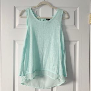 Aqua Blue Flowy Tank